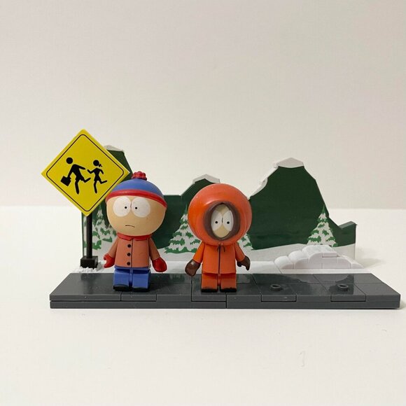 South Park McFarlane Construction Set Stan Kenny Bus Stop Toolshed Human Kite - Picture 10 of 16